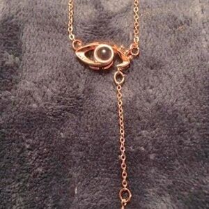 SS925 Rose Gold Global I Love You In 100 Different languages Necklace